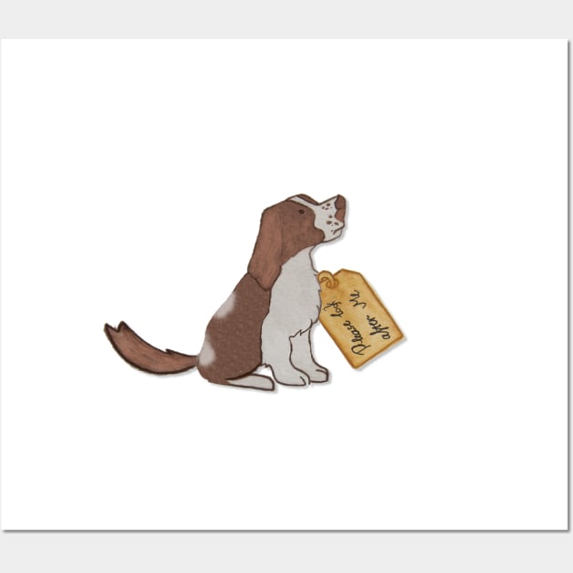 Dash, The English Springer Spaniel Illustration Wall Art by Le petit fennec